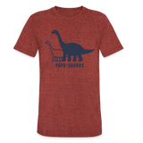 Unisex Papa-saurus T-Shirt - heather cranberry