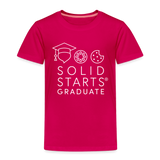 Toddler Solid Starts Graduate T-Shirt - dark pink