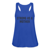 Strong as a Mother Flowy Tank Top - royal blue