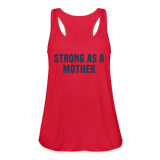 Strong as a Mother Flowy Tank Top - red
