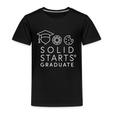 Toddler Solid Starts Graduate T-Shirt - black