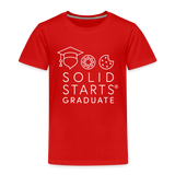 Toddler Solid Starts Graduate T-Shirt - red