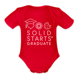 Solid Starts Graduate Onesie - red