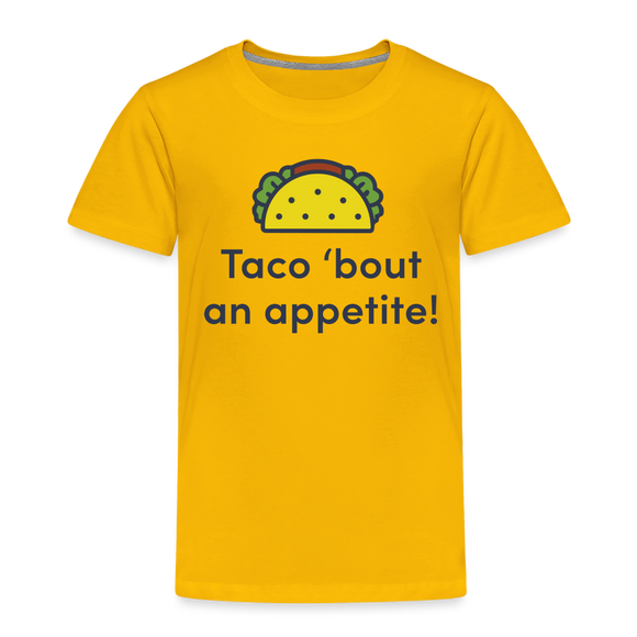 Toddler Taco 'bout an appetite - sun yellow