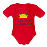 Taco 'bout an appetite Onesie - red